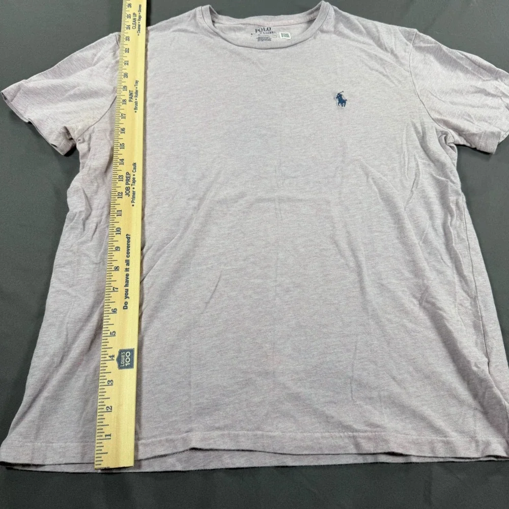 Polo‎ Ralph Lauren Mens Medium Pink Heathered Crewneck Short Sleeve T-Shirt Pony